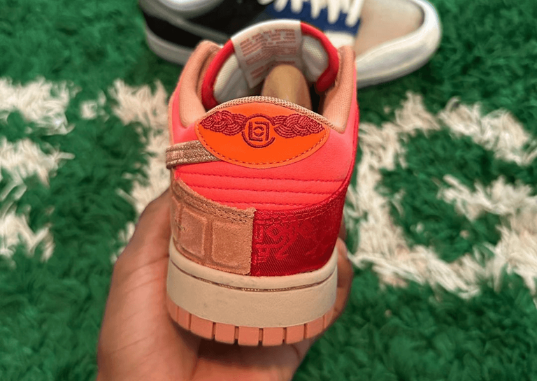 CLOT x Nike Dunk Low SP What The? Heel