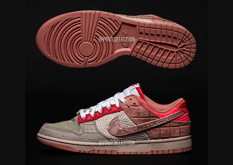 CLOT x Nike Dunk Low SP What The? Lateral and Medial