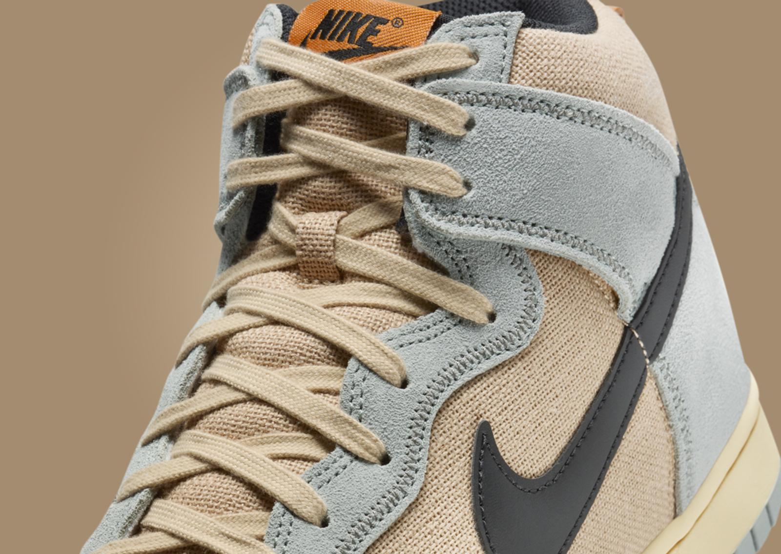 Nike Dunk High SE Grain Light Pumice Detail