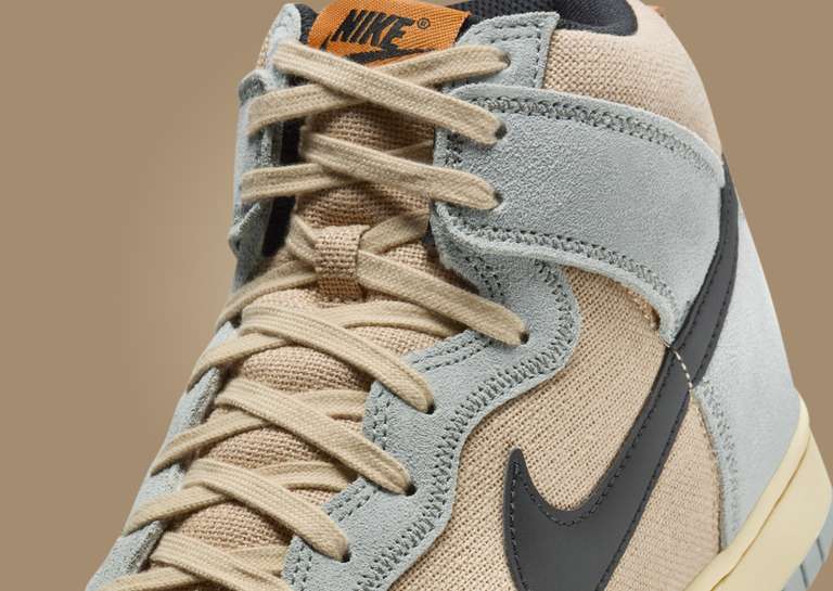 Nike Dunk High SE Grain Light Pumice Detail