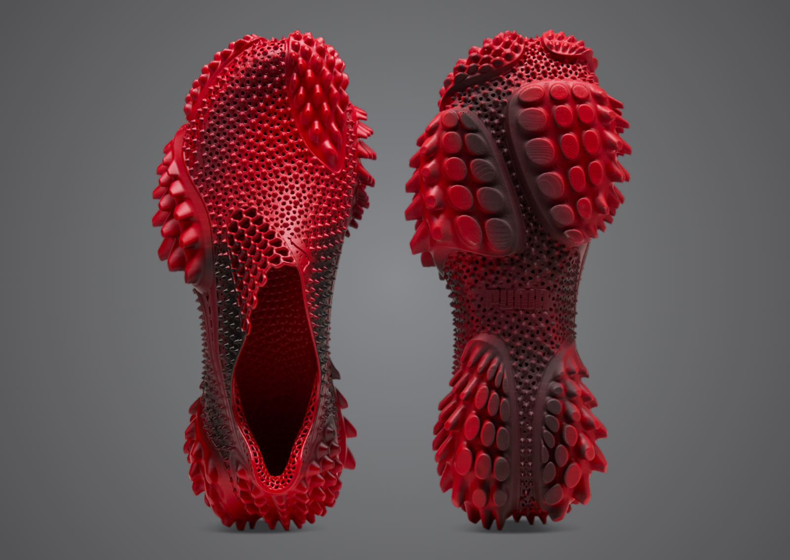 Puma 3D-Printed Shoe Red Black Top and Outsole