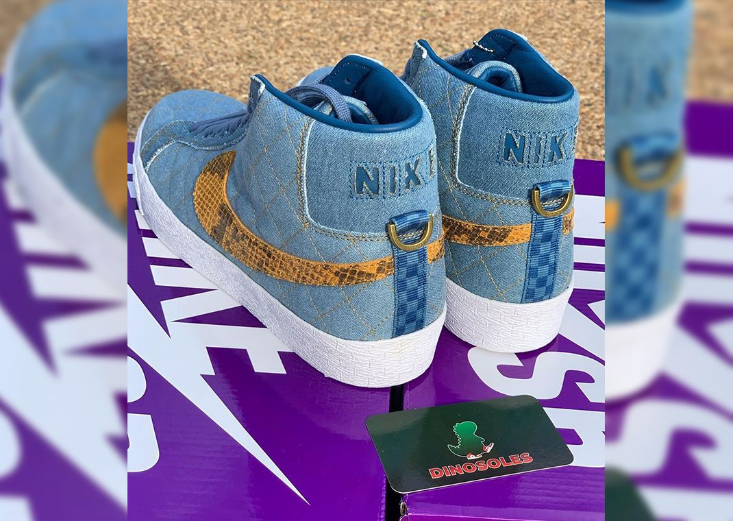 The Supreme x Nike SB Zoom Blazer Mid Appears In Blue Denim