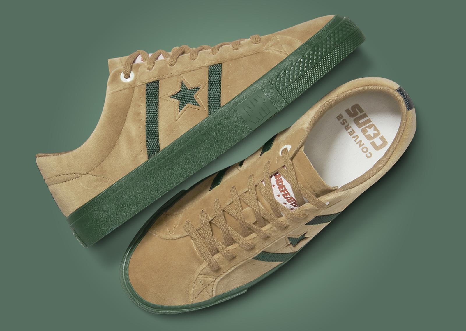 UNDEFEATED x Converse One Star Academy Pro Brown Egret Lateral and Top