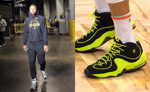 Steph Curry Wears Reebok Shaqnosis and Nike Air Penny 2
