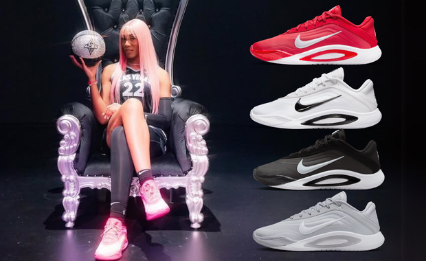 A'ja Wilson posing in her Nike A'One
