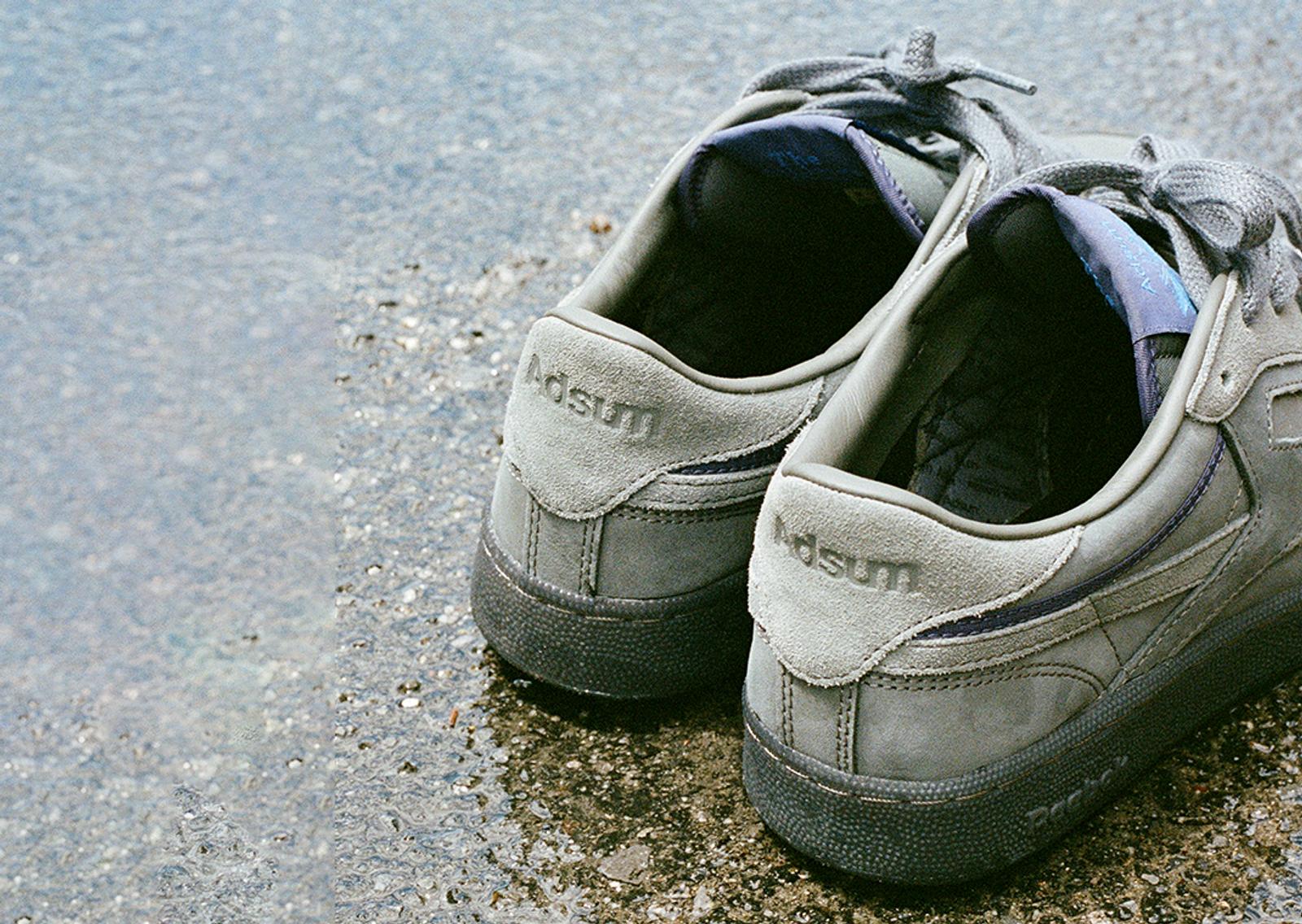 Adsum x Reebok Club C Concrete Heel Detail