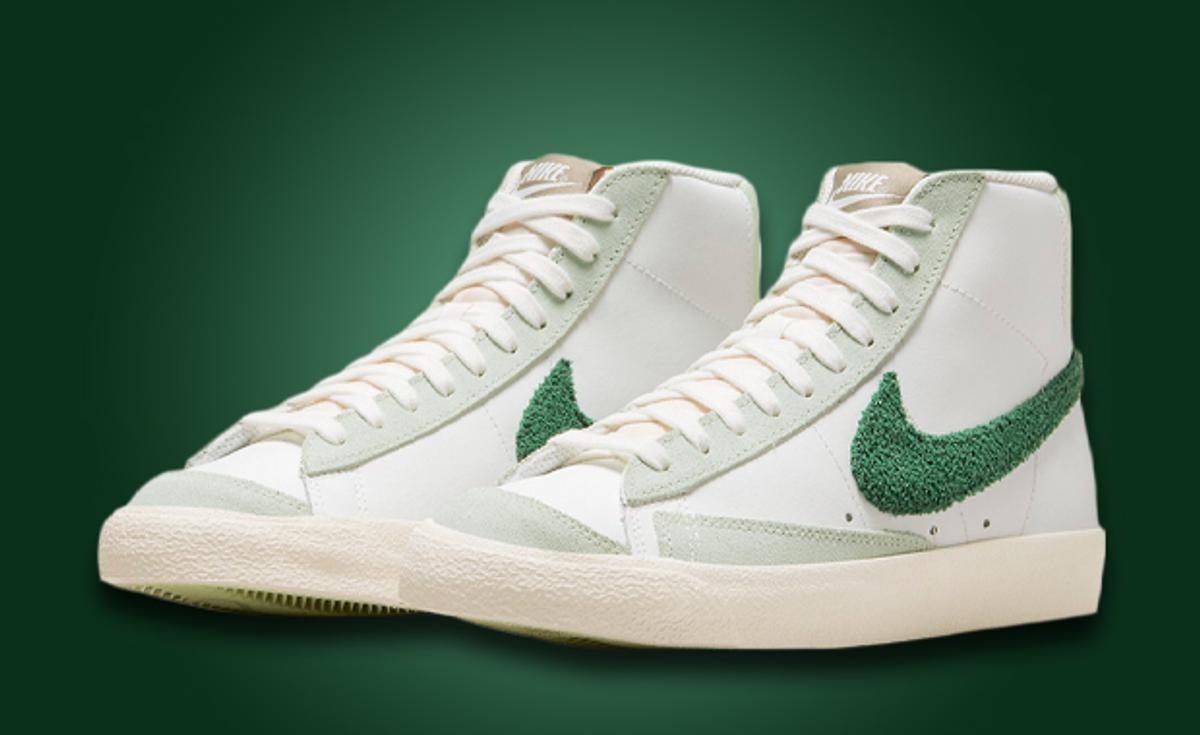 This Nike Blazer Mid Has A Green Shaggy Swoosh