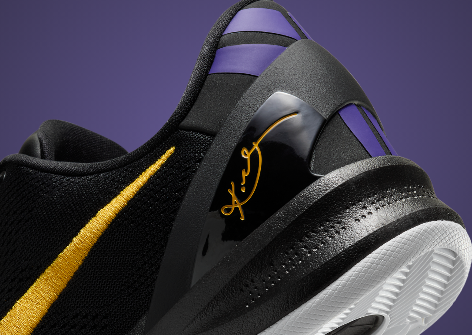 Nike Kobe 8 Protro TB Lakers Away Heel Detail