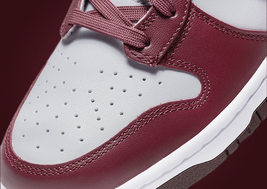 This Nike Dunk High Comes In Dark Beetroot And Wolf Grey
