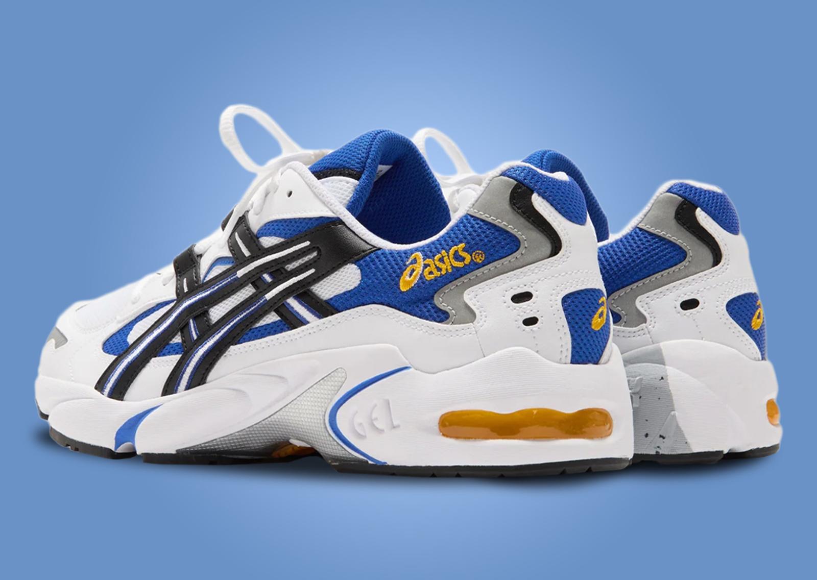 Asics Gel-Kayano 5 OG White Saffron (Kith Exclusive) Heel ANgle