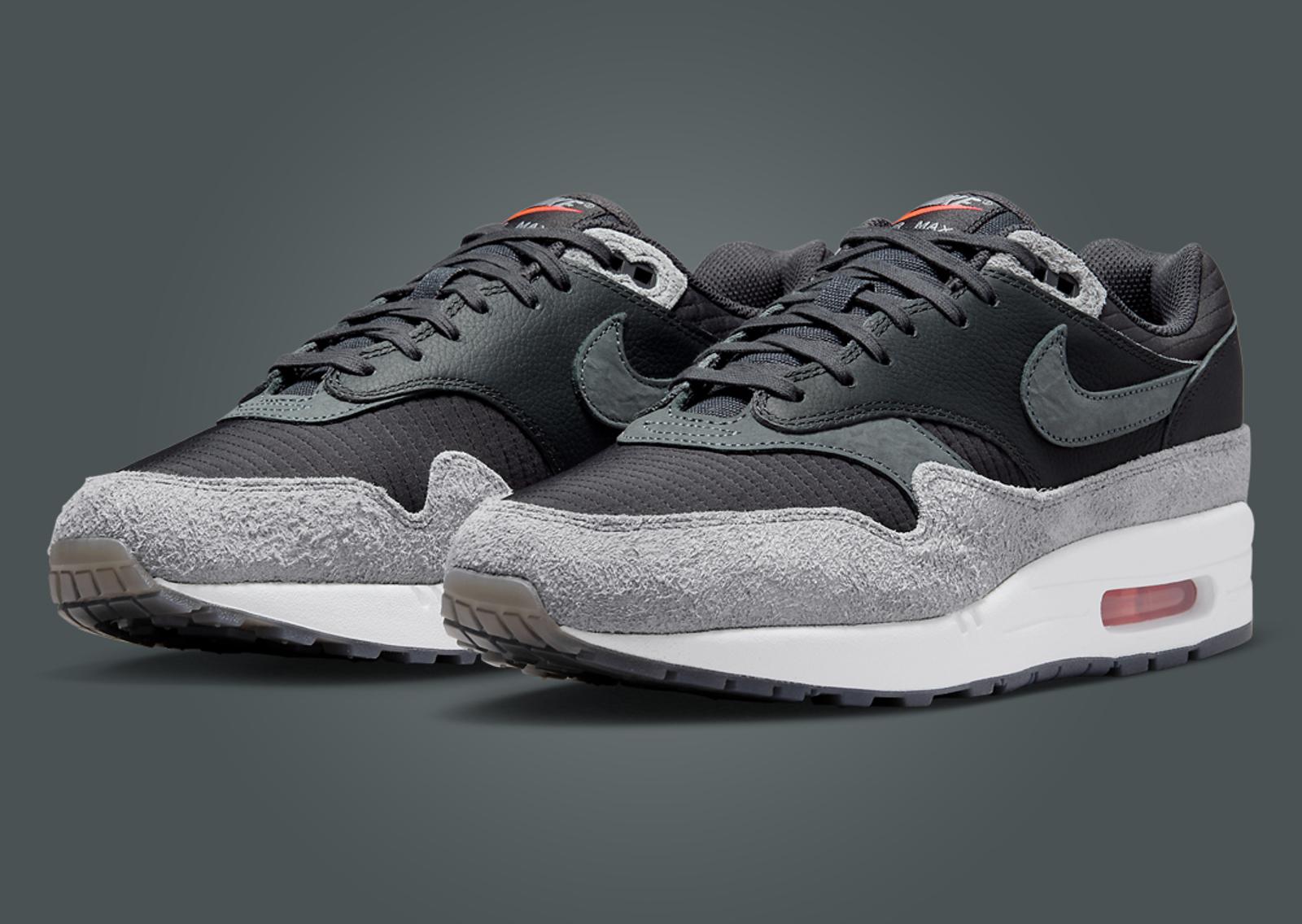 Nike Air Max 1 Premium Dark Smoke Grey Angle