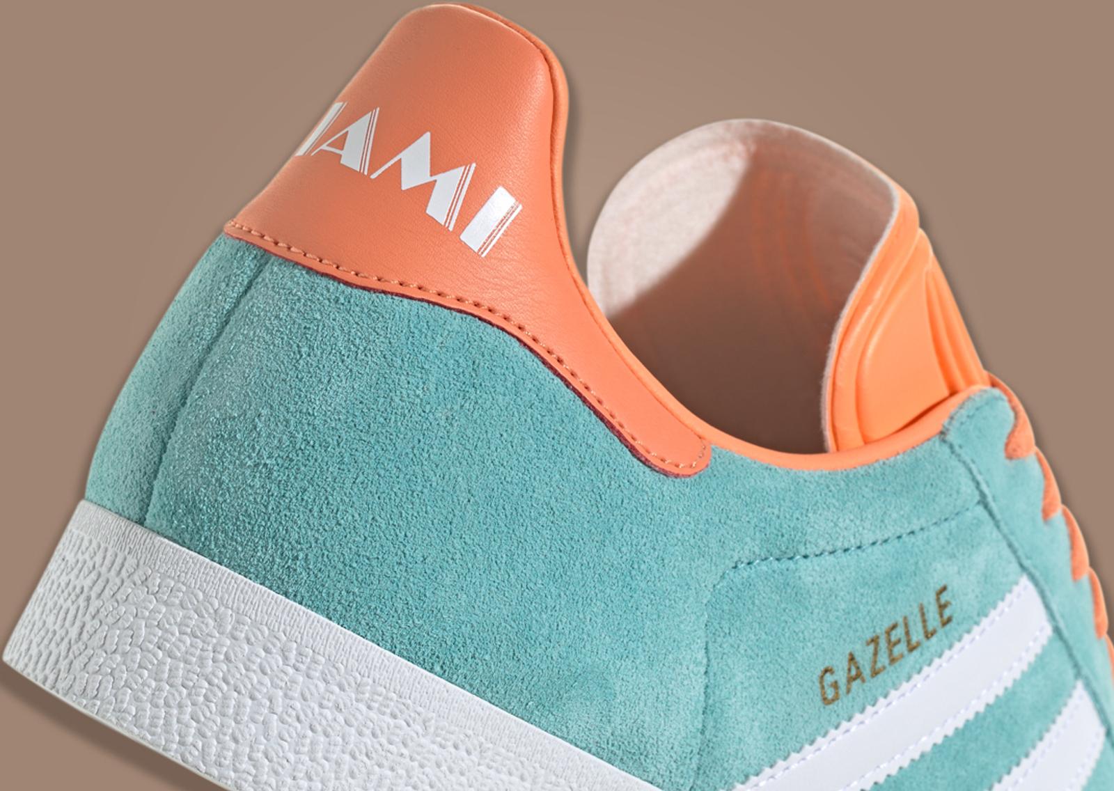 MLS x adidas Gazelle Inter Miami Heel Detail