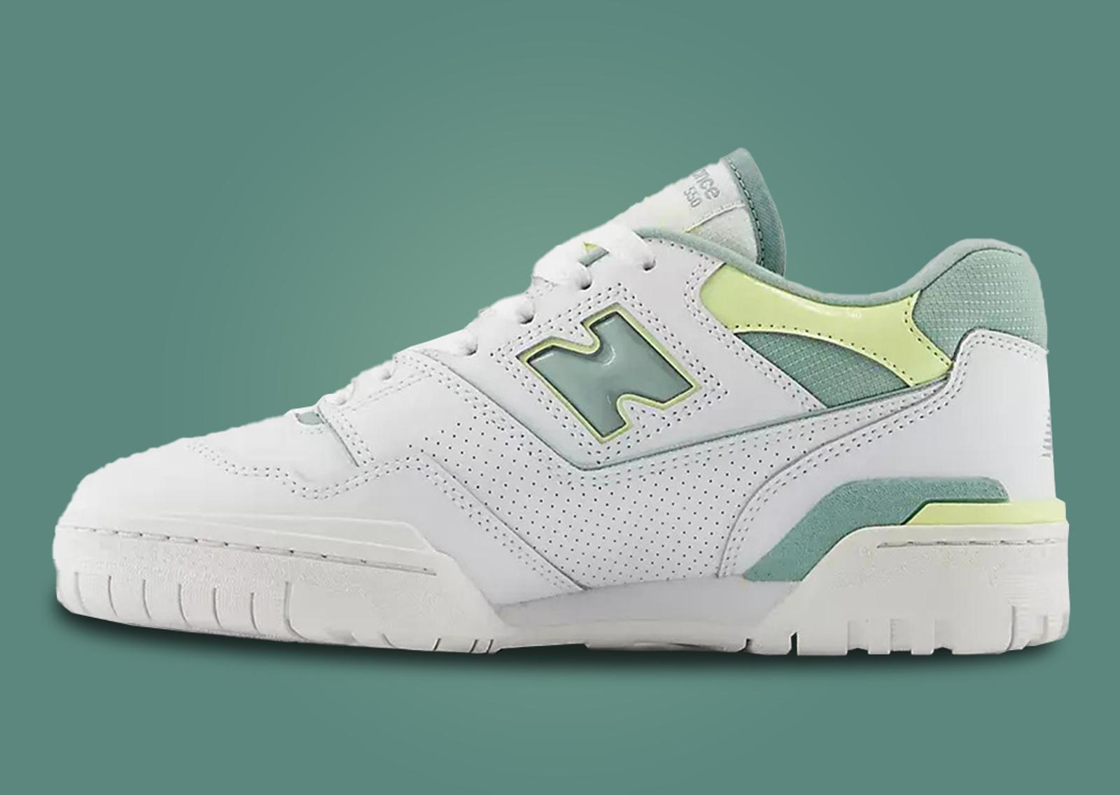 New Balance 550 Salt Marsh Limelight Medial