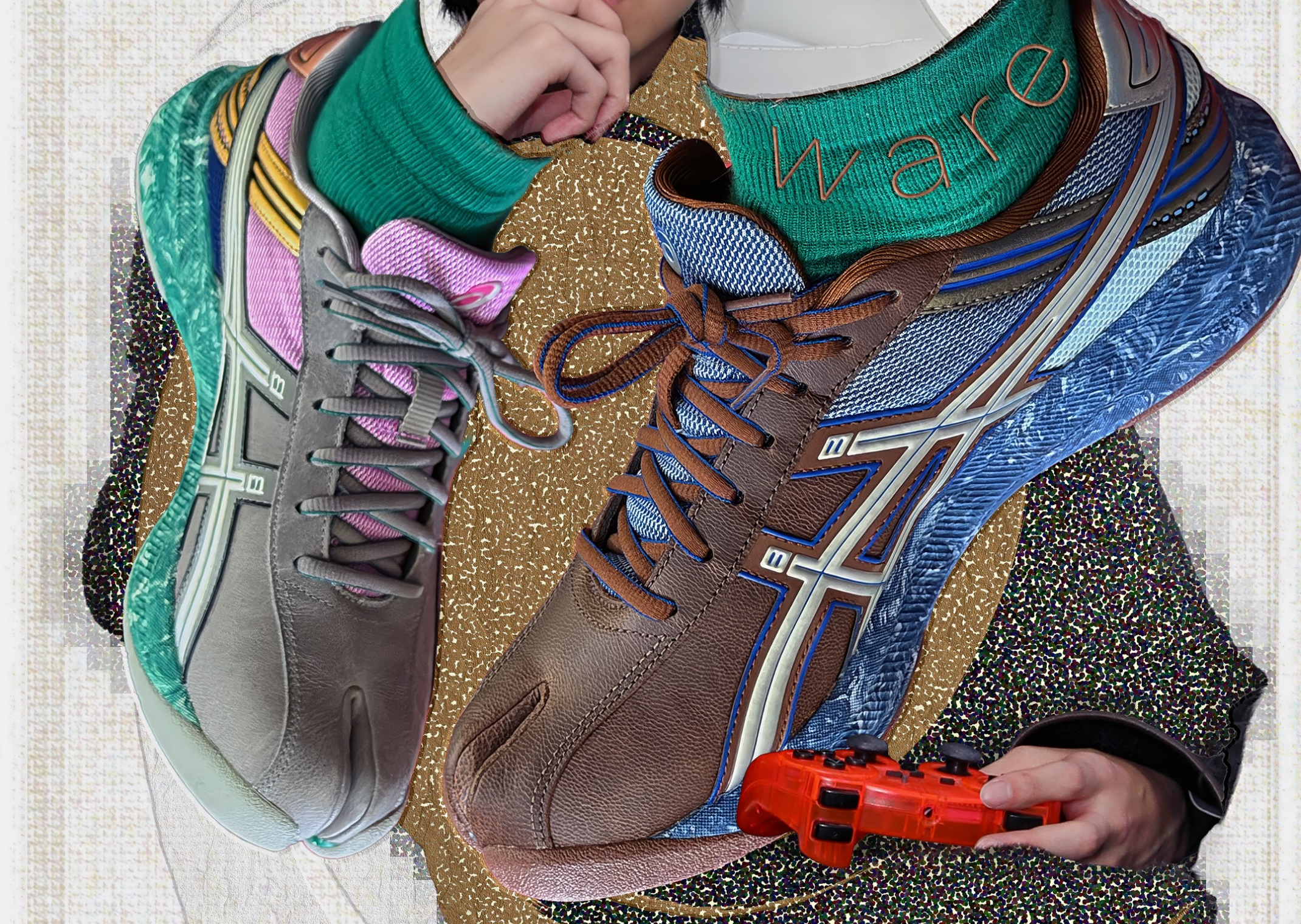 Kiko Kostadinov Debuts the Asics Tabi 4 in Brown and Grey Leather