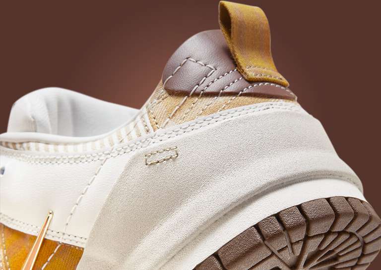 Nike Dunk Low Disrupt 2 Brown Plaid (W) Heel Detail
