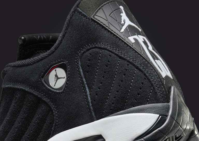 Air Jordan 14 Retro Black White Heel Detail