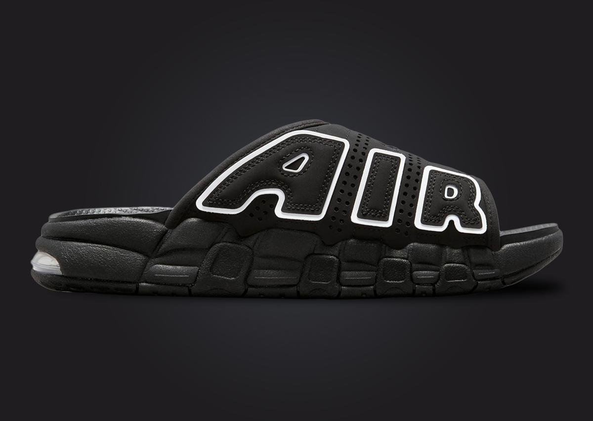 Nike Air More Uptempo Slide "Black White"