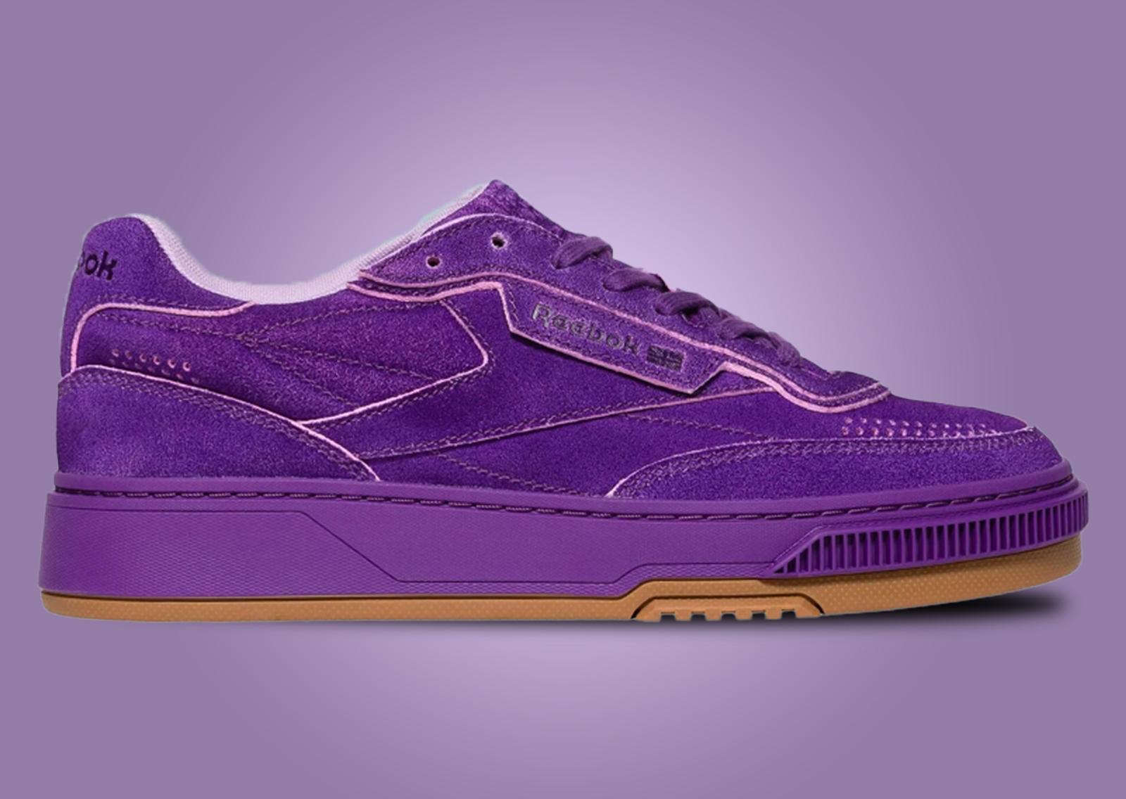 Reebok Club C LTD Grape Edge Suede Lateral