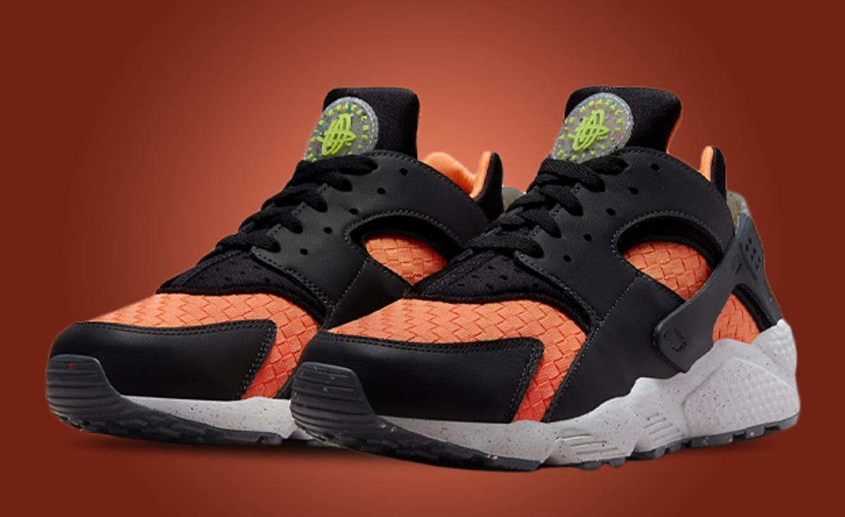 Orange Woven Materials Accent This Nike Air Huarache Crater