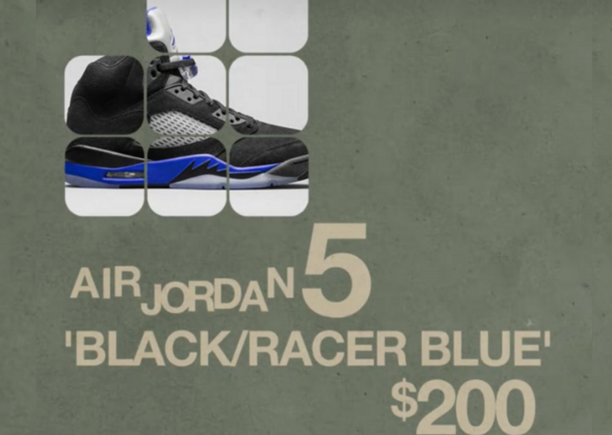 Air Jordan 5 Retro "Black/Racer Blue"