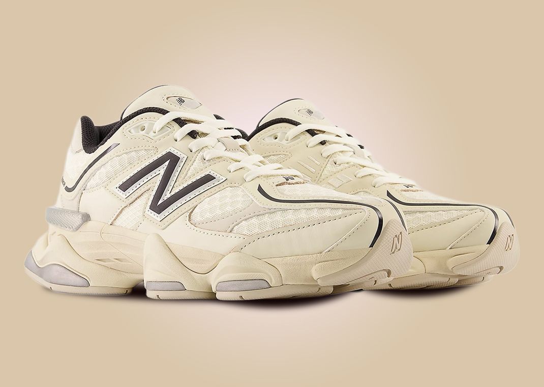 A Mixture Of Cream And Brown Appear On This New Balance 9060