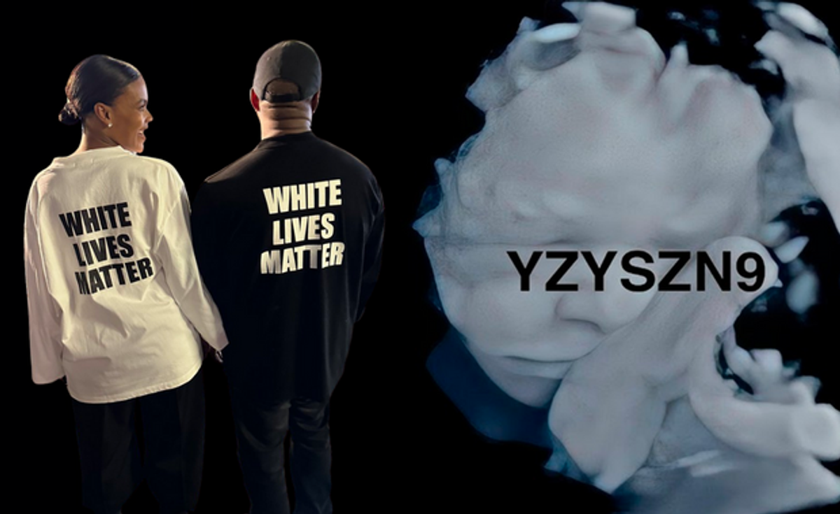 Ye Sports A “White Lives Matter” Shirt At His Yeezy Season 9 Show In Paris