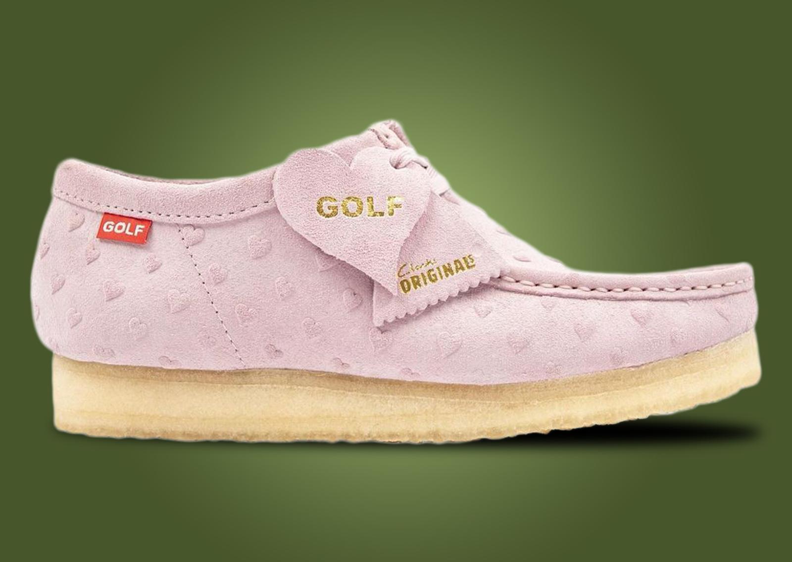 Golf Wang x Clarks Originals Wallabee Pink Lateral