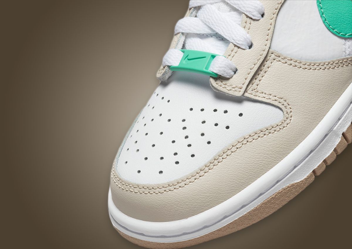 Tan With Green Accents For This Nike Dunk Low