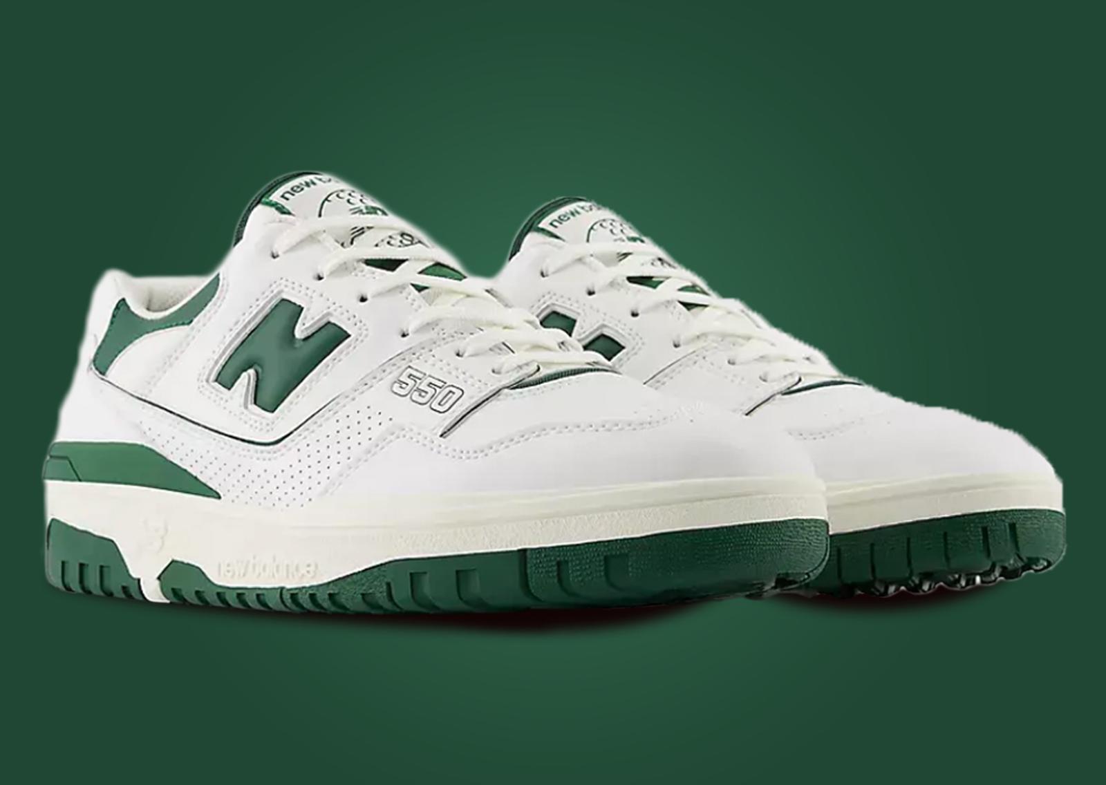 New Balance 550 Golf SL White Green Angle