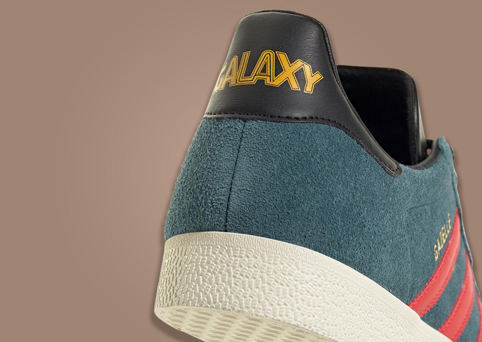 MLS x adidas Gazelle LA Galaxy Heel Detail