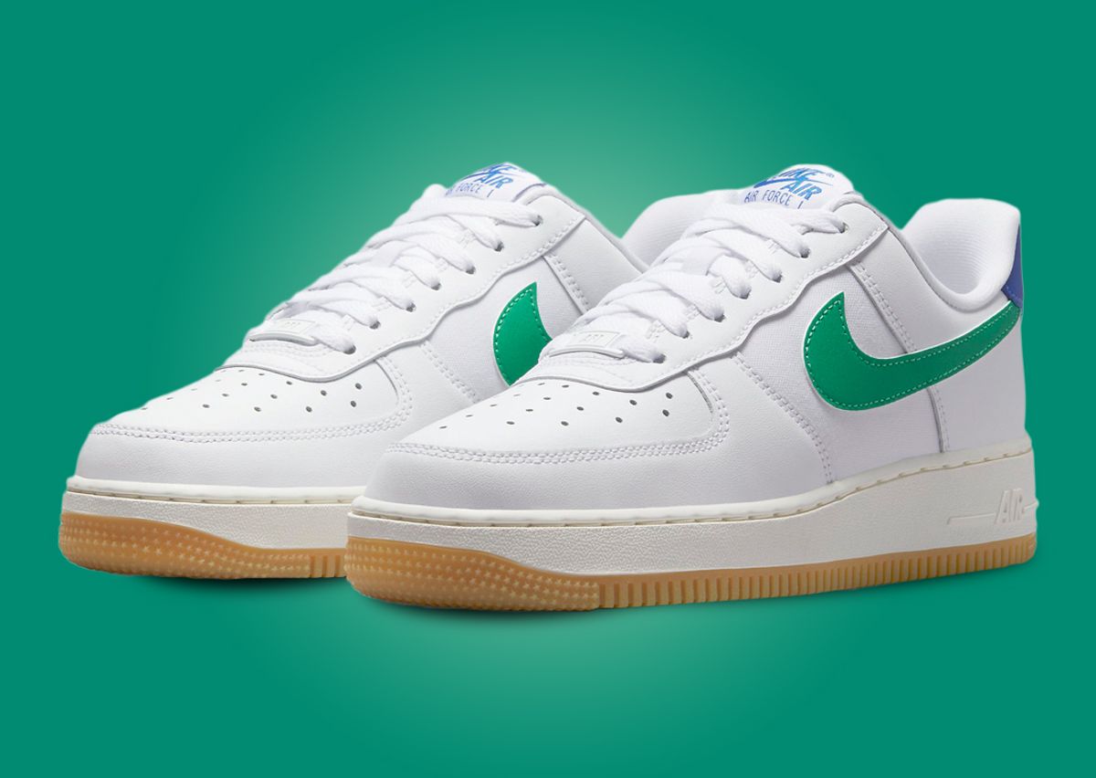 Nike air force 1 07 green and white Clearance
