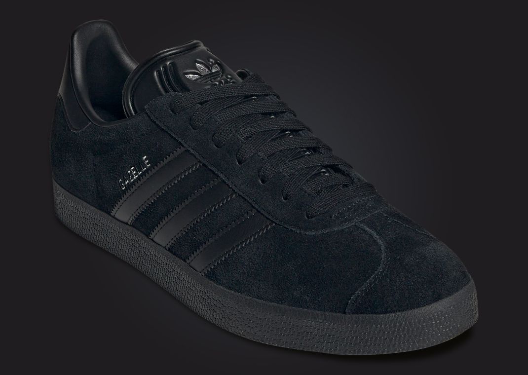 Adidas gazelle all black suede on sale