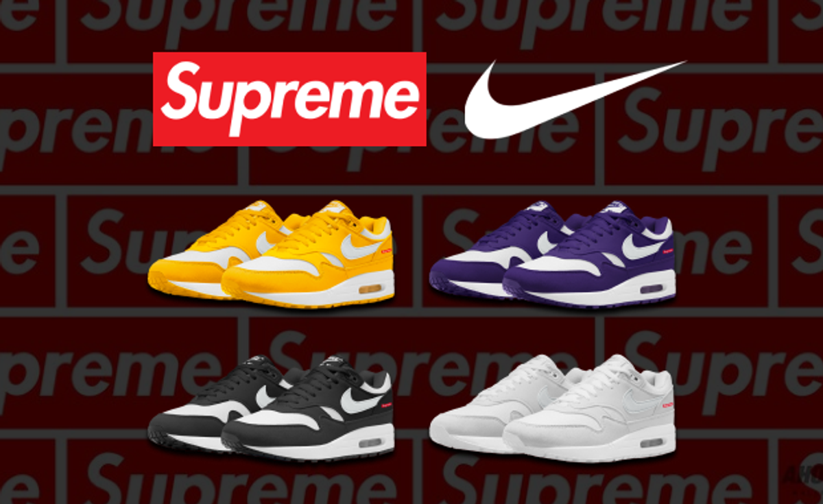 The Supreme x Nike Air Max 1 Pack Releases Spring 2025