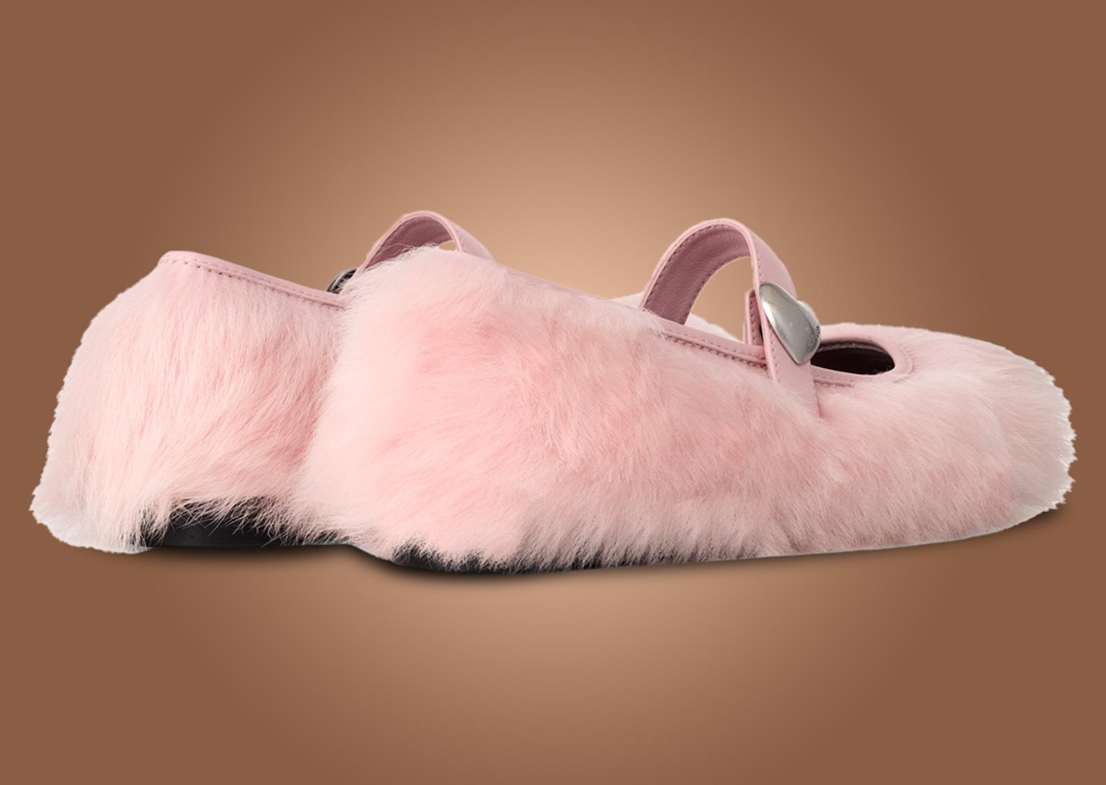 Ambush x UGG Mary Jane Pink Heel Angle