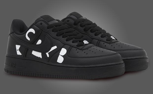 CDG Black x Nike Air Force 1 Low Black