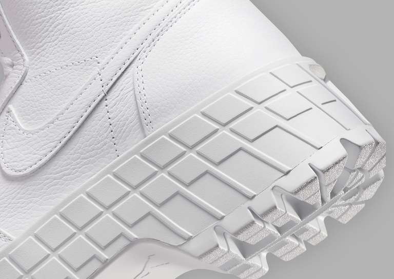 Air Jordan 1 Brooklyn Boot Triple White (W) Heel Detail