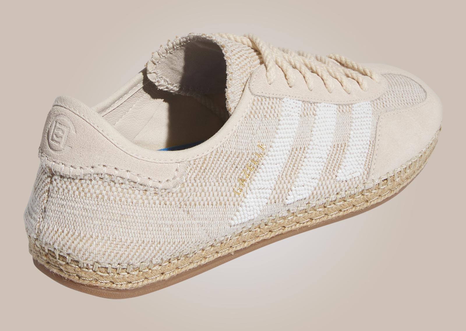 CLOT x adidas Gazelle Halo Ivory Heel Angle