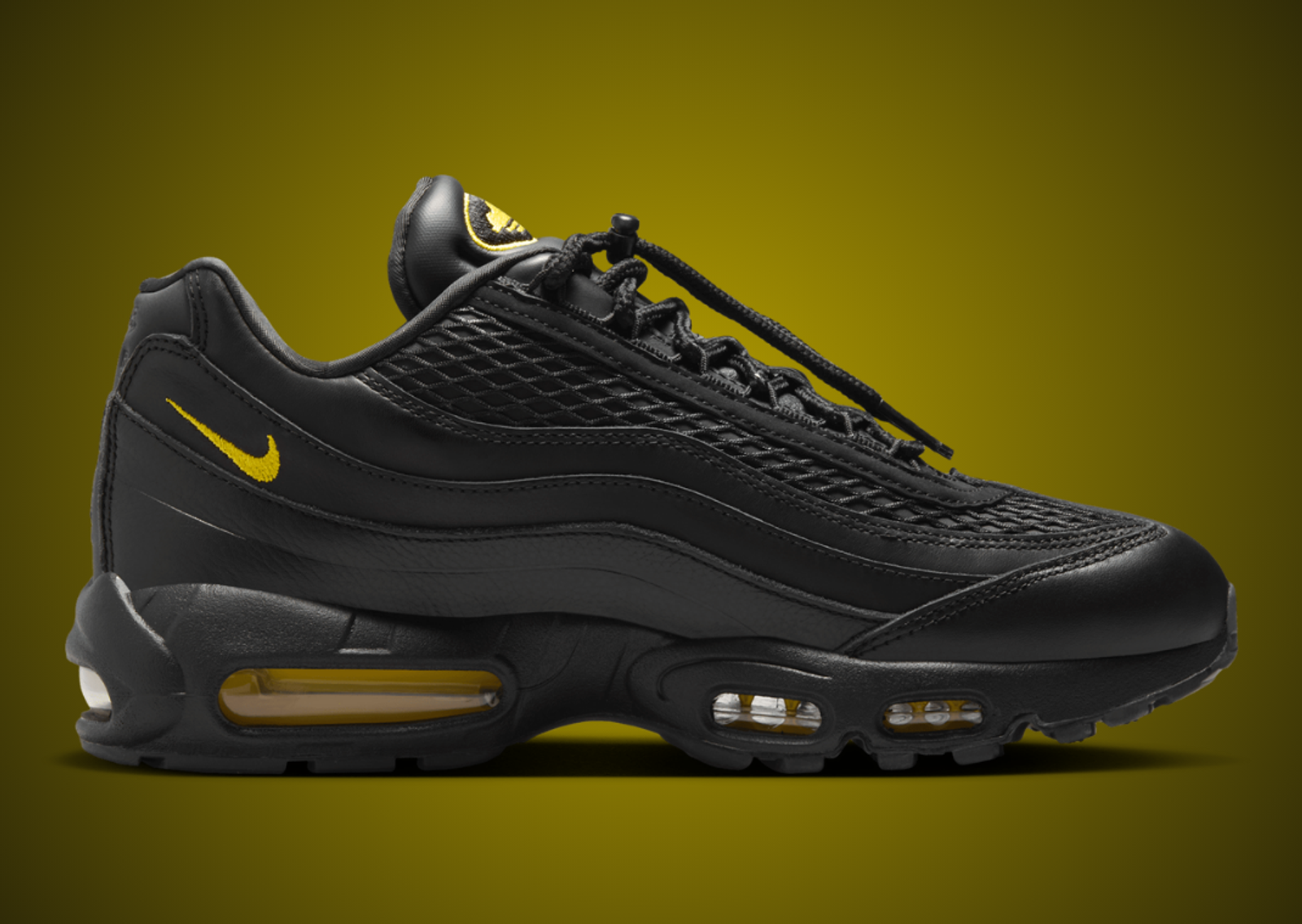 Corteiz x Nike Air Max 95 Black Tour Yellow Medial