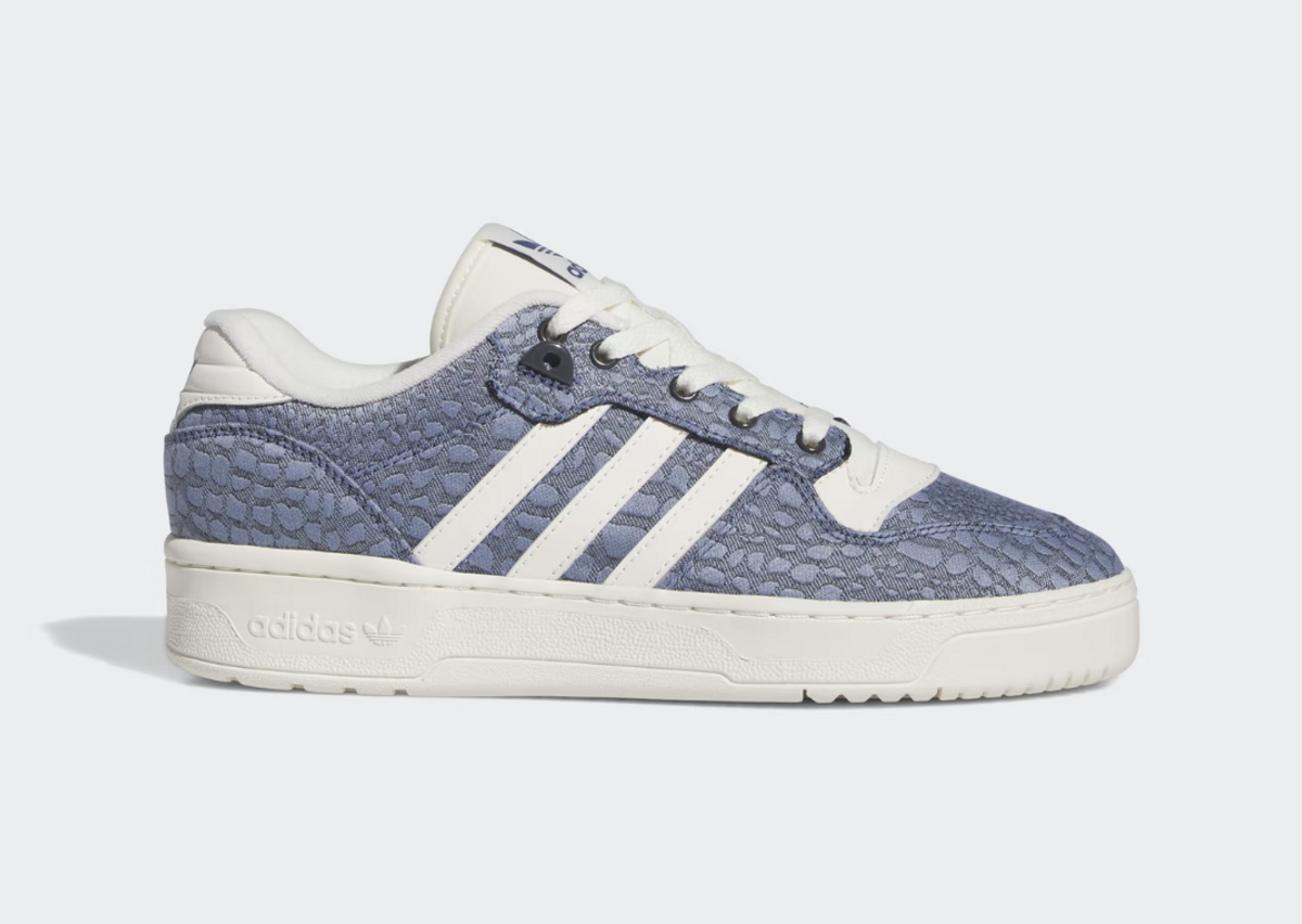 adidas Rivalry Low Crew Blue Snakeskin Lateral