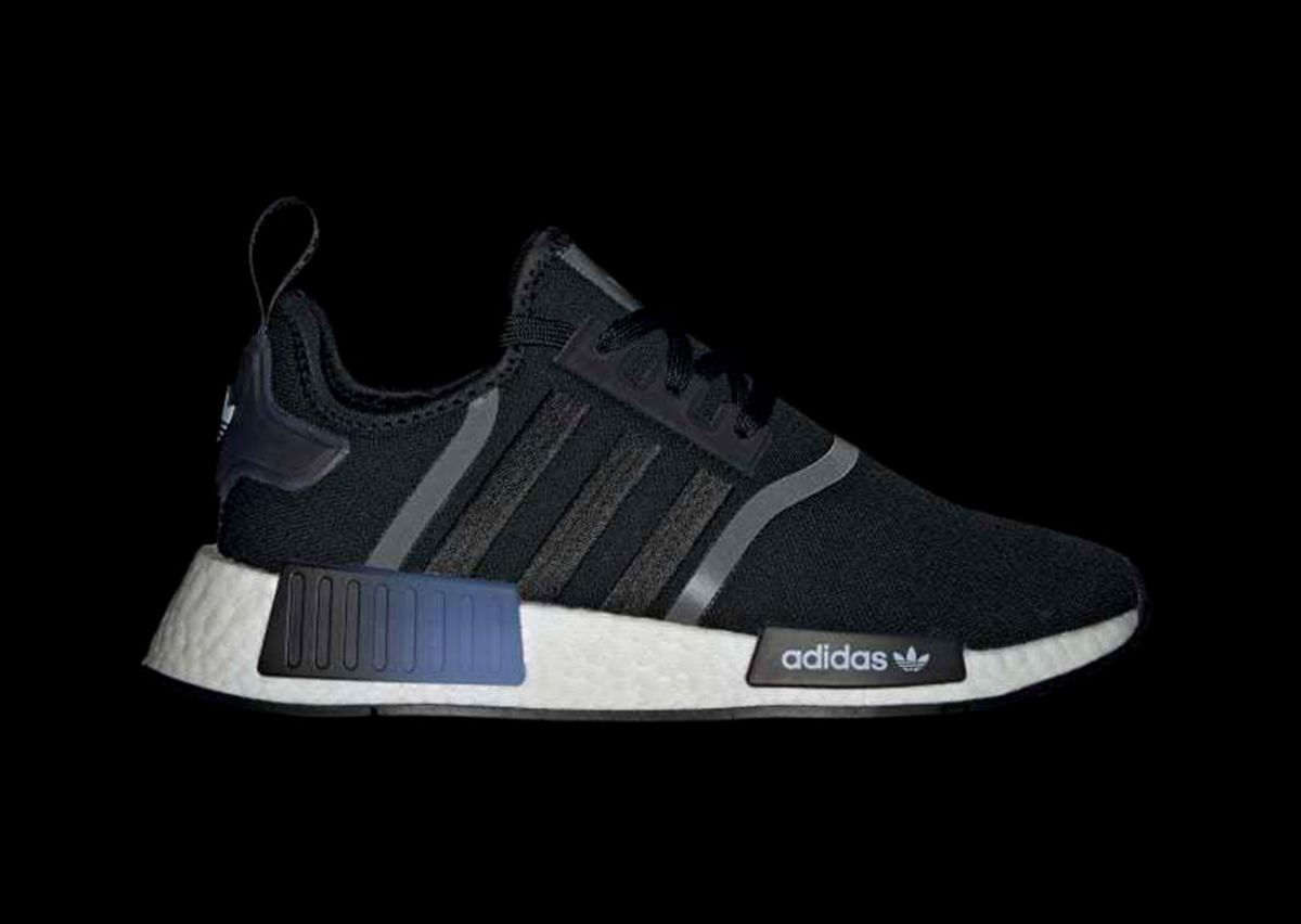 Gradient Detailing Hits The adidas NMD R1 Core Black Blue Dawn