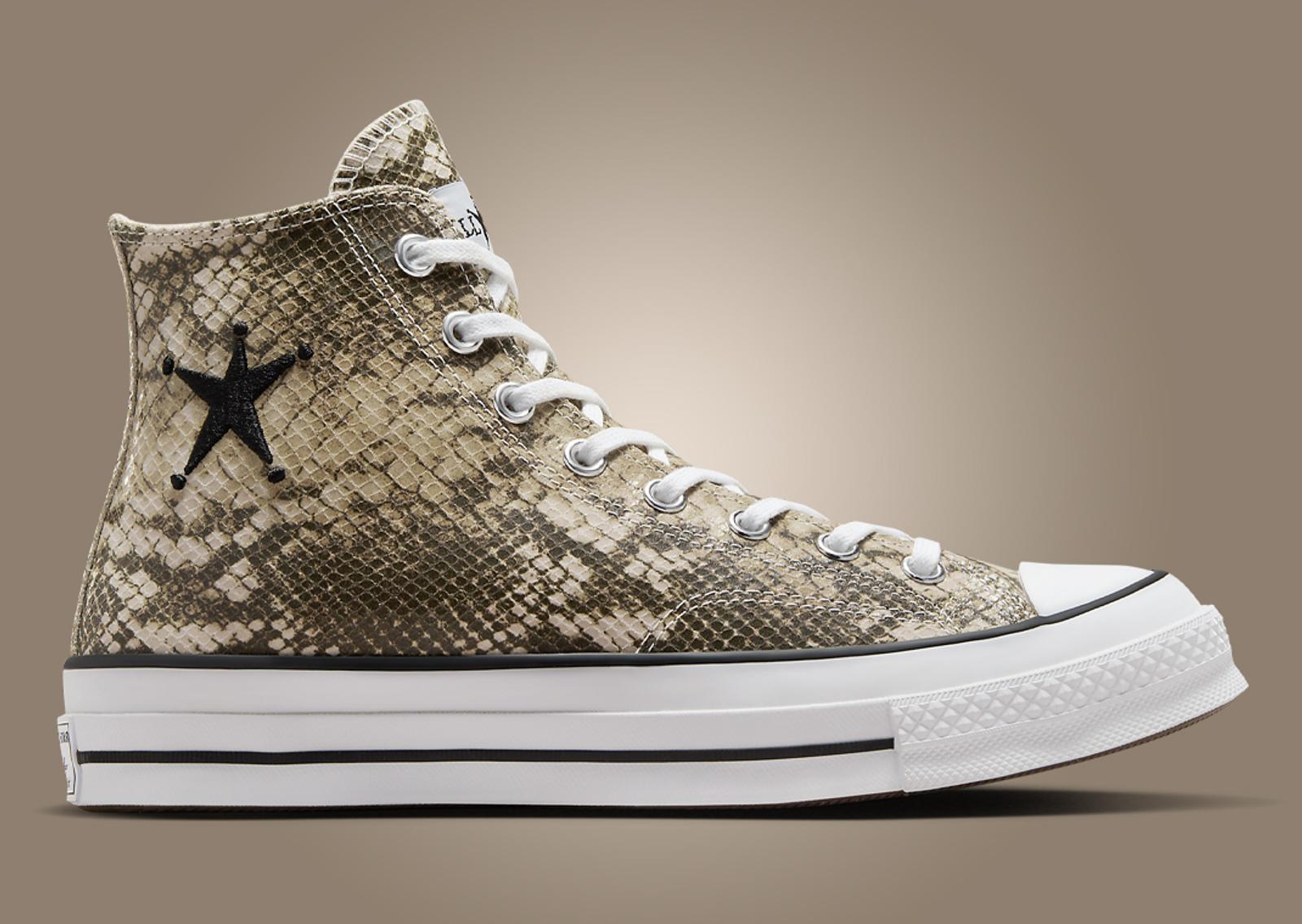 Stussy x Converse Chuck 70 Snakeskin Lateral