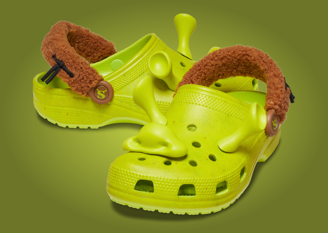 The Shrek x Crocs Classic Clog Is Taken Over by the Ogre's Face – Footwear  News