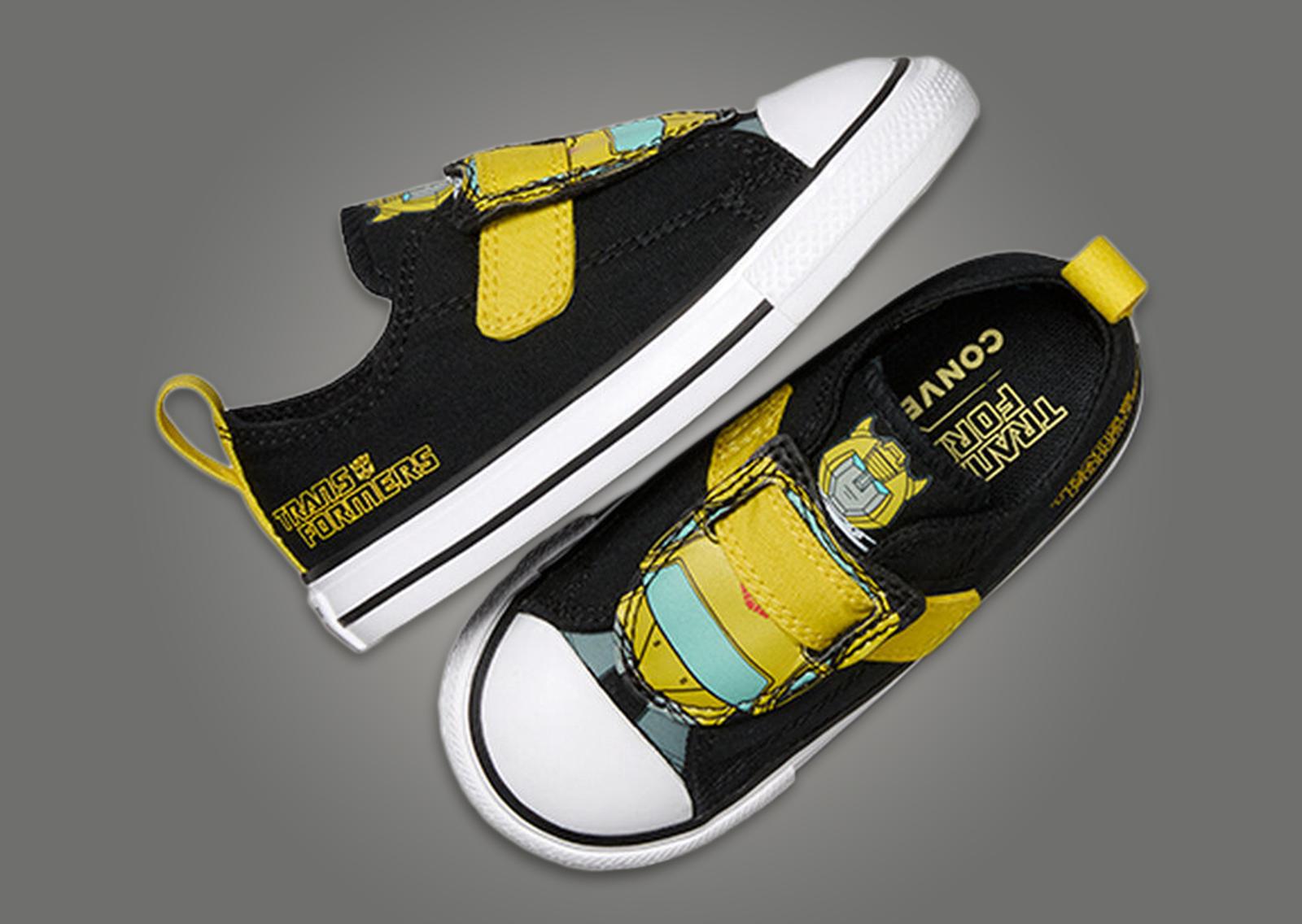 Transformers x Converse Chuck Taylor All-Star EasyOn Ox Bumblebee (TD) Lateral & Front