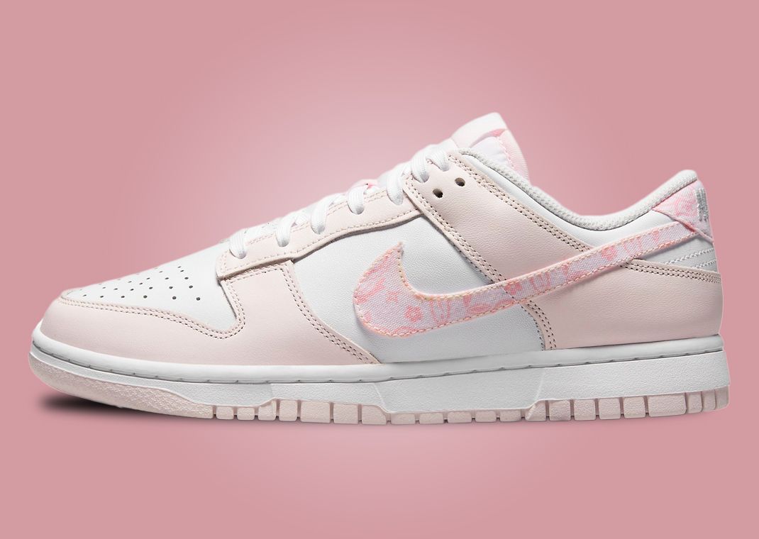 Pink Paisley Print Accents This Nike Dunk Low