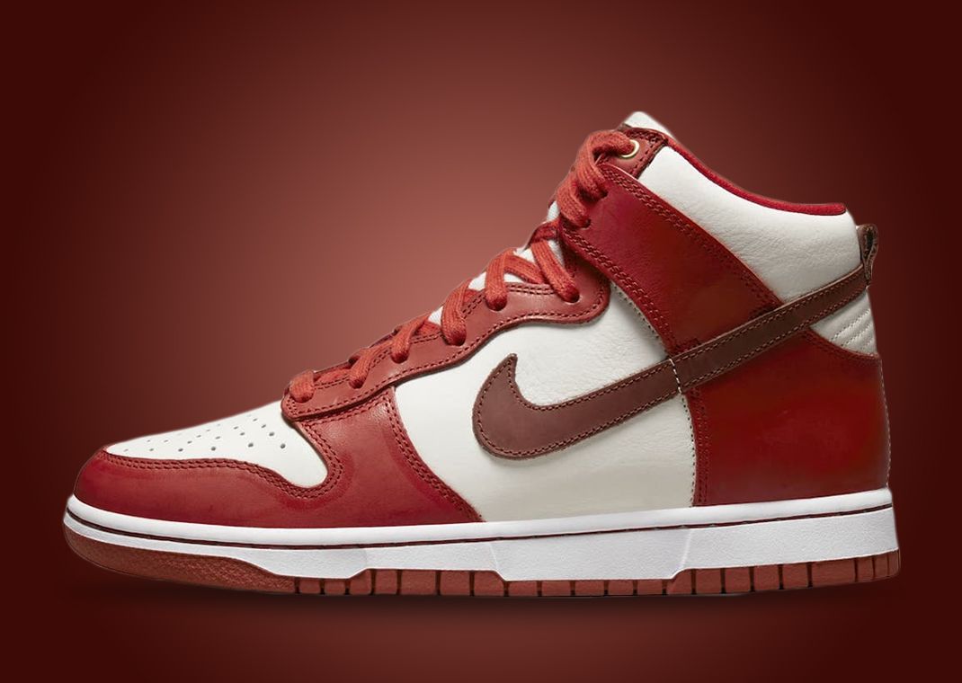 Premium Details Appear On The Nike Dunk High LXX Cinnabar