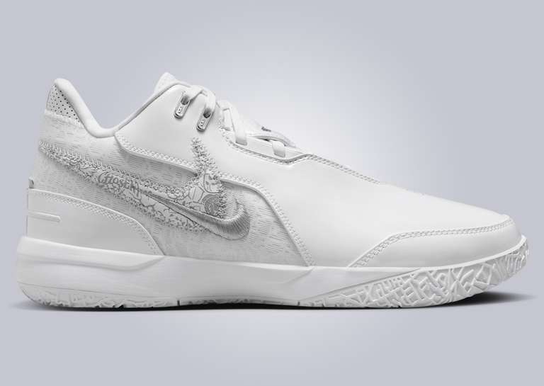 Nike LeBron NXXT Gen AMPD White Metallic Silver Lateral Right