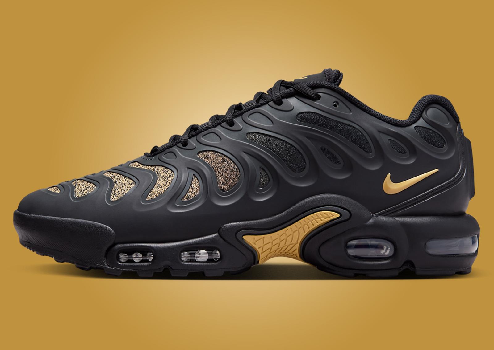 PSG x Nike Air Max Plus Drift Black Wheat Gold Lateral