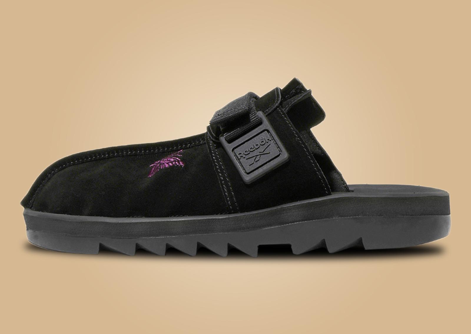 NEEDLES x Reebok Beatnik Slide Core Black Lateral