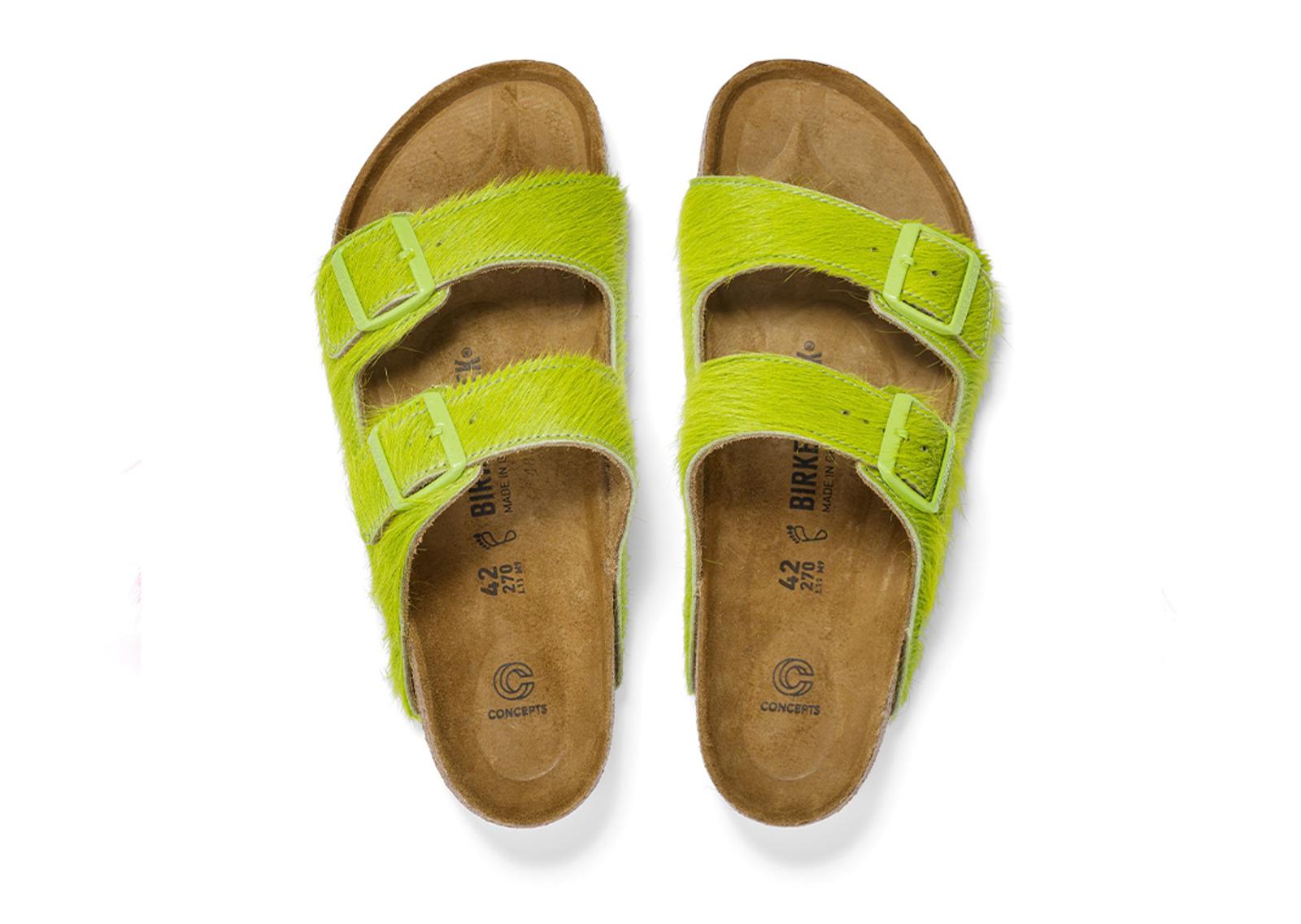 Concepts x Birkenstock Arizona Sandal Lime Green Top