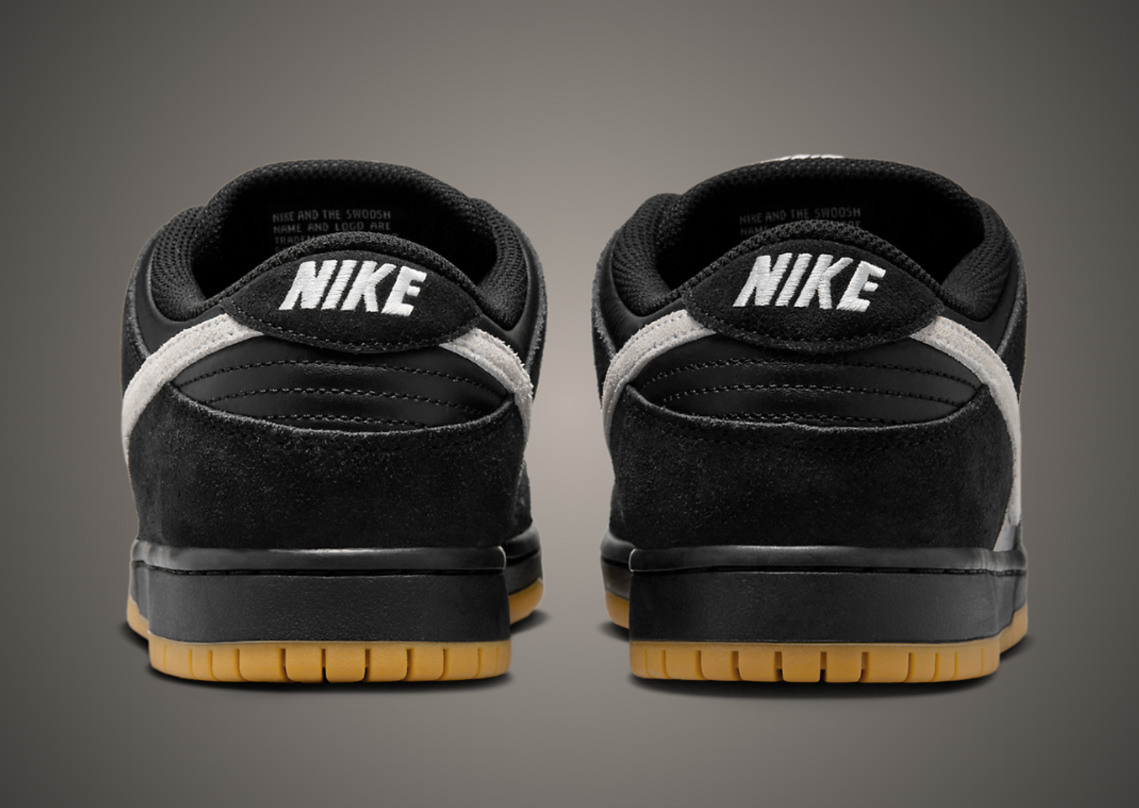 Nike SB Dunk Low Black White Gum Heel